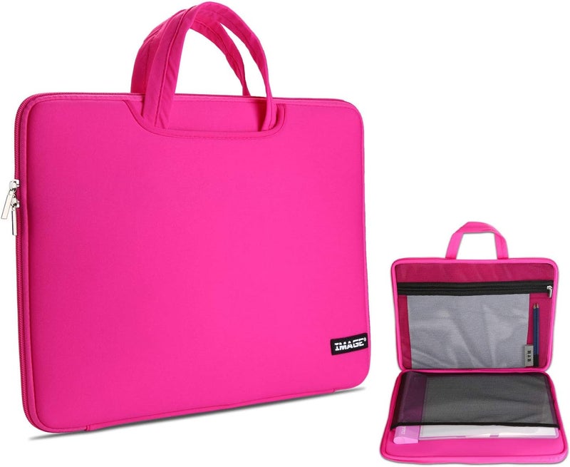 Image Protective Case for A4 Tracing LED Light Pad, Carrying Bag Travel Storage Case Pouch Cover with Pockets, for Laptop, Notebook, Most Tracing Light Table Pink - Image 1